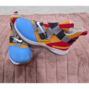 Nike Lebron Soldier 12 Multicolor Basketball Shoes Size 10 EU 44 Yellow/Blue/Red